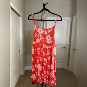 Women’s GAP Orange & White Floral Spaghetti Strap Dress Size L